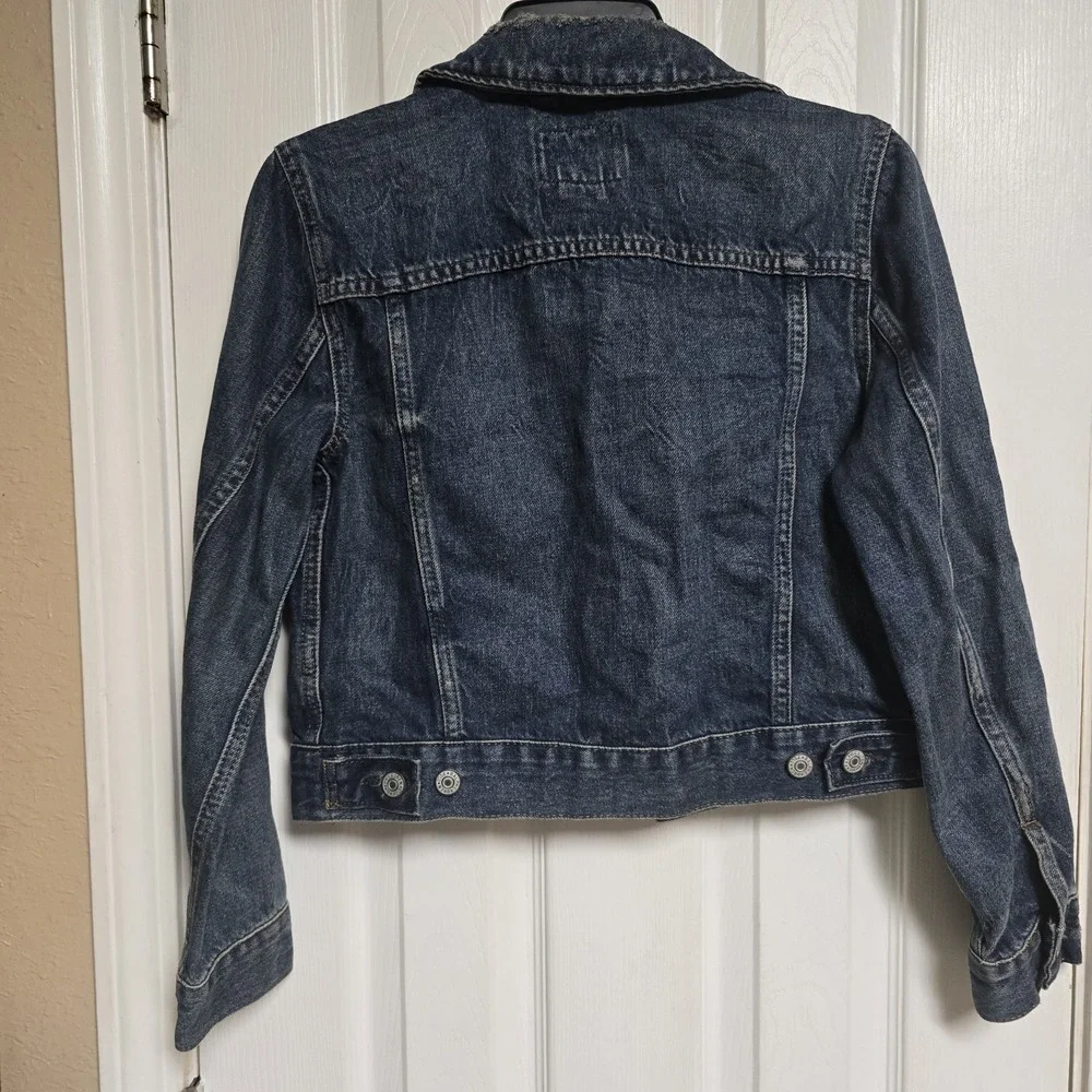 Polo Ralph Lauren Denim Jacket Kids Youth Size M‎ (10-12)Blue Trucker Distressed
